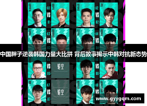 中国胖子逆袭韩国力量大比拼 背后故事揭示中韩对抗新态势