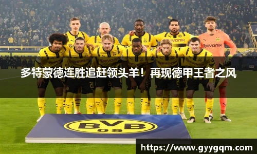 多特蒙德连胜追赶领头羊！再现德甲王者之风